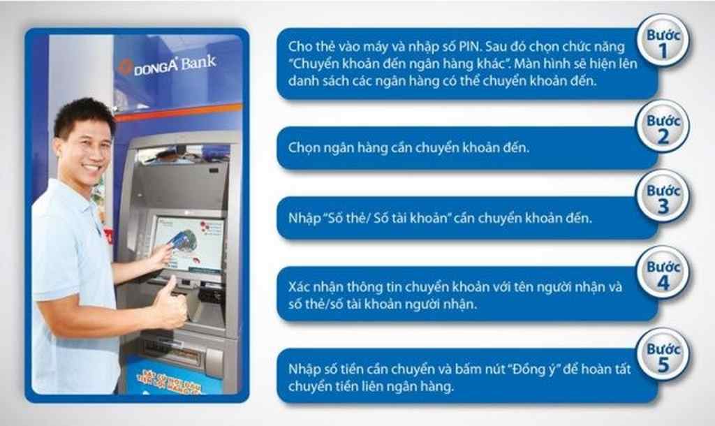 Chuyển khoản ngân hàng Đông Á ở câu ATM