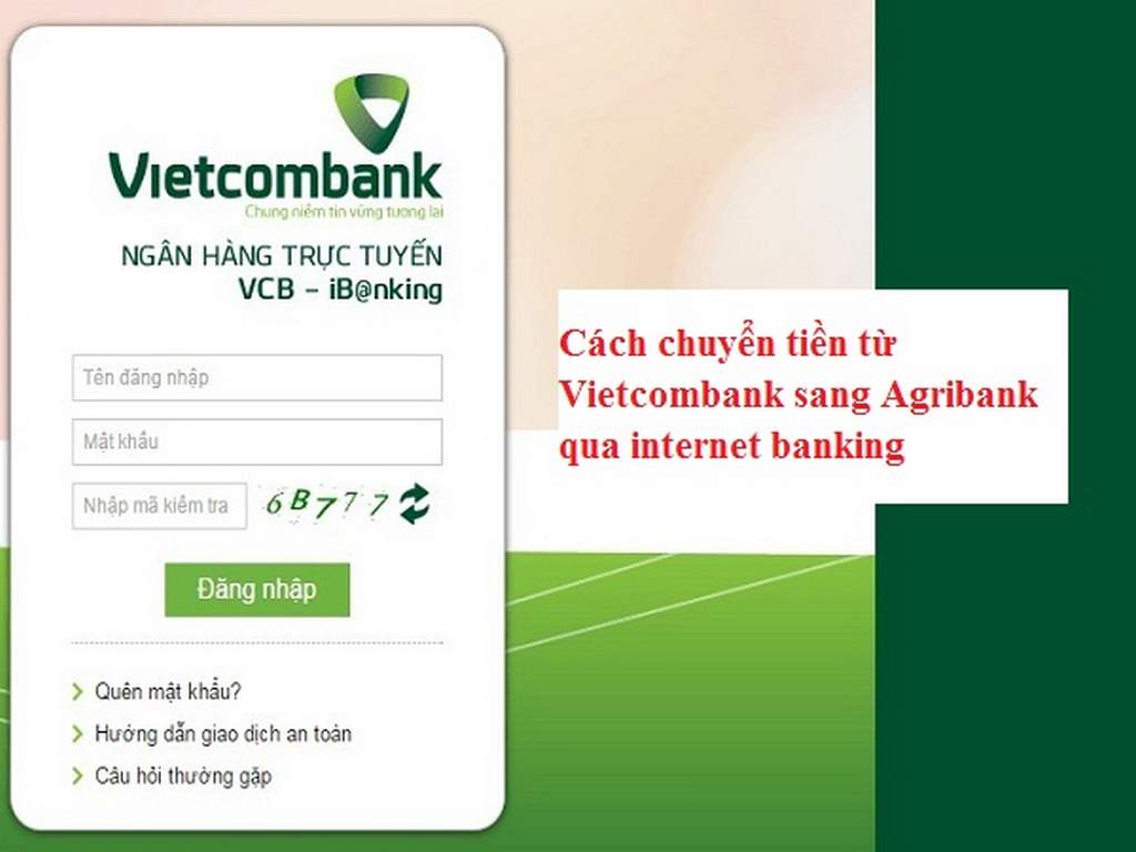 chuyển tiền từ vietcombank sang agribank