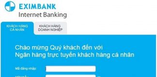 đăng ký internet banking eximbank